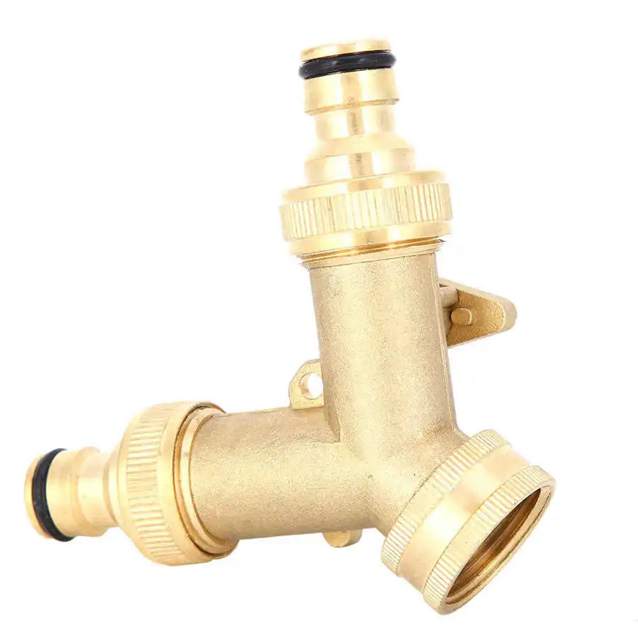

Pipe Fittings Brass Connector Fitting Y-Type Connector Ball Valve Parts Industrial Supplies Wear-Resistant 3/4-Inch