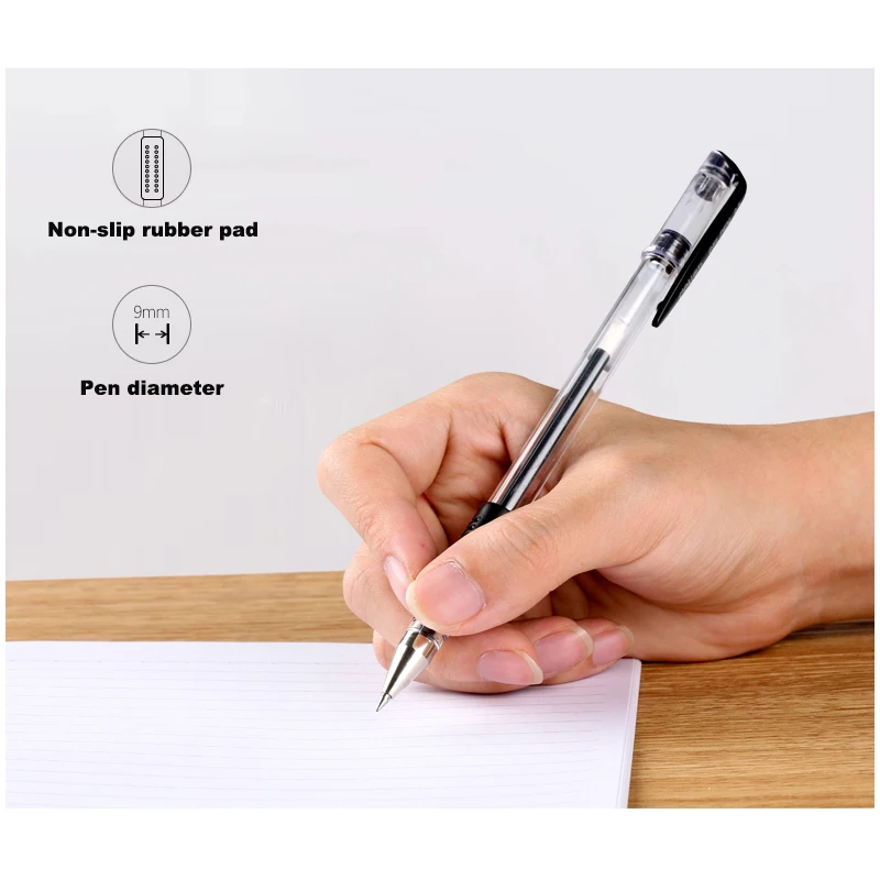 Deli 3PCS Gel pen 0.5mm Office supplies Stationery gel pens for students writing Black Red Blue High quality student | Канцтовары для