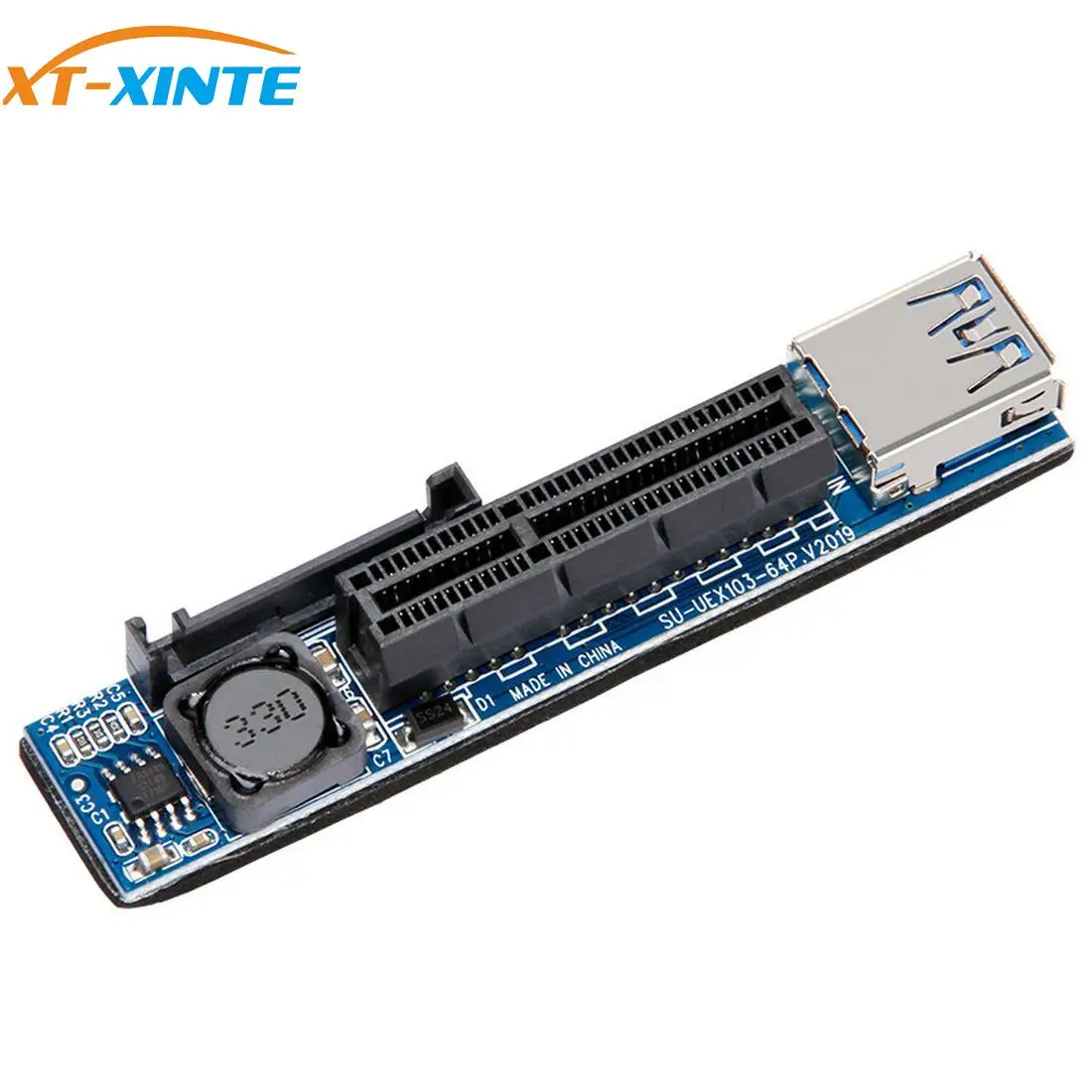 Переходник PCI Express USB XT-XINTE удлинитель PCIE Riser Card 3 0 PCI-E SATA E X1 в слот X4 - купить по