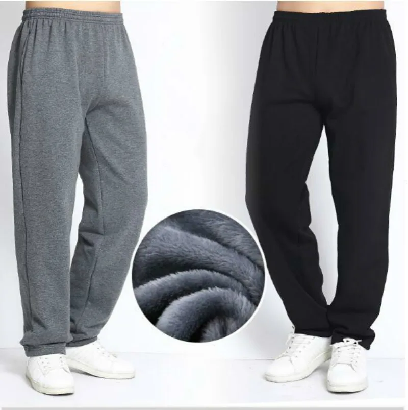 7XL мужские зимние спортивные штаны теплые флисовые плотные брюки свободные с