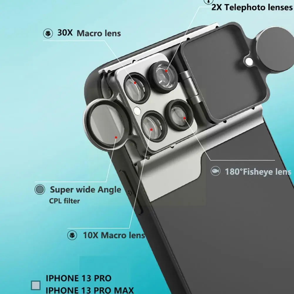 

Макро телефото телеобъектив фотообъектив внешний объектив и крышка объектива для IPhone 12/13 серии смартфонов T2V5