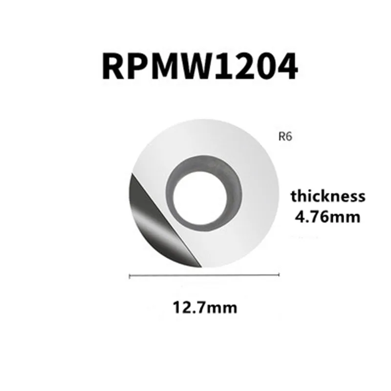 Алмазный круглый фрезерный резец RPMW1204 RPMW10T3 PCD CNC вставка Алюминиевый сплав