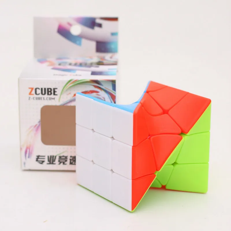 Zcube 3x3Torsion волшебный кубик цветной витой головоломка без наклеек красочные
