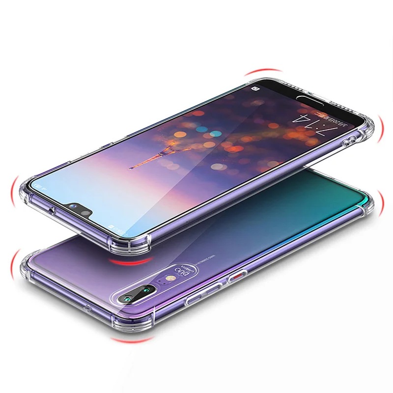 Супер Противоударный Мягкий силиконовый прозрачный чехол для Huawei P20 P30 Honor 10 Lite Mate