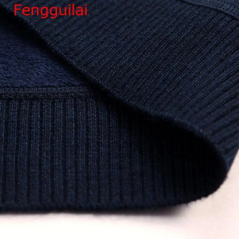 

Fengguilai 2019 Designer Pullover Striped Men Sweater Dress Thick Winter Warm Jersey Knitted Sweaters Mens Wear Slim Fit Knitwea