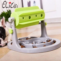 slow food bowl pet slow feeder novelty creative plastic adjustable treat plate dog cat toy game hindfind drum type puppy