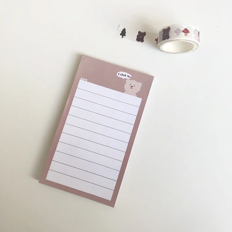 SIXONE 50 листов в стиле Ins мультяшный милый медведь записная книжка для учащихся