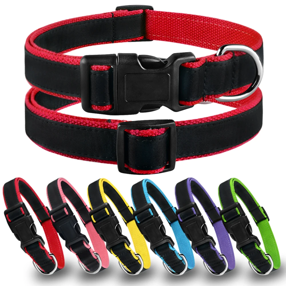 

Нейлоновые ошейники для собак с индивидуальной вышивкой, бирка для домашних питомцев, ошейник с регулируемой табличкой для щенков, ошейник...