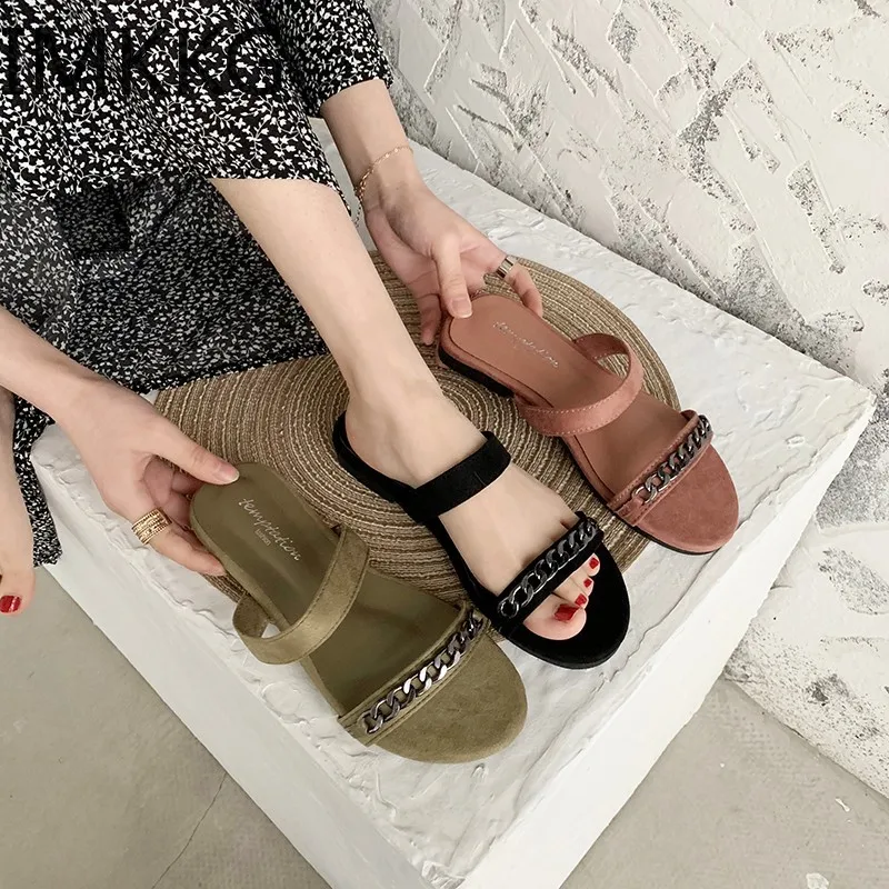 Лидер продаж сандалии женские модные туфли на плоской подошве плоском ходу с