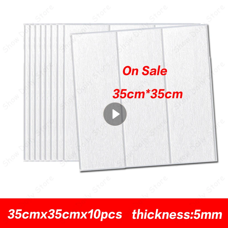 

10 шт., водонепроницаемые самоклеящиеся 3D-обои с имитацией кирпичной кладки