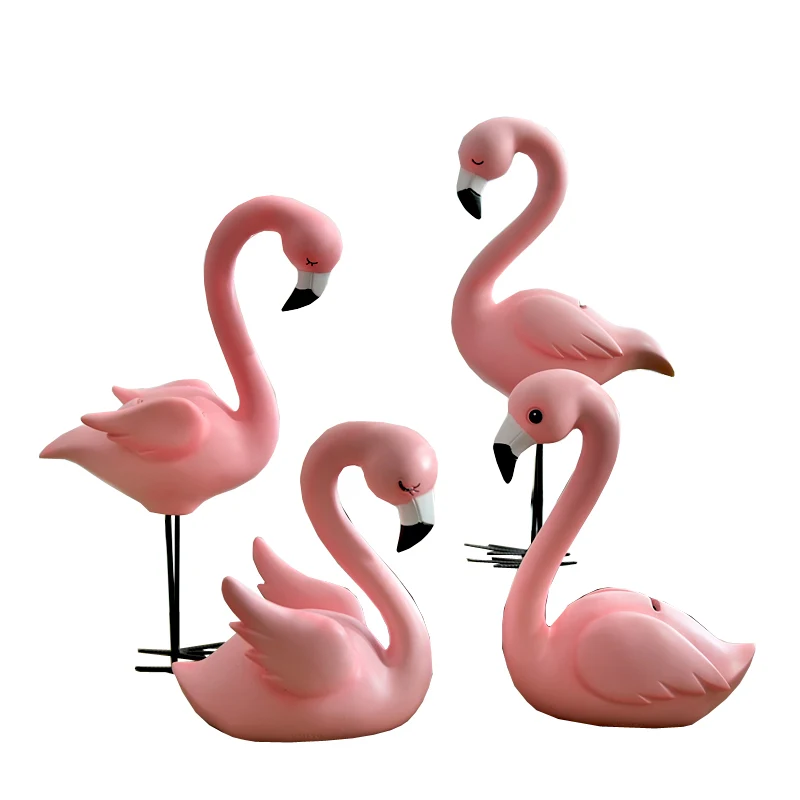 

CREATIVE CARTOON KOREAN WIND FLAMINGO LIVING ROOM BEDROOM WINDOW TABLE ANIMAL DECORATION GIFT ORNAMENTS SET