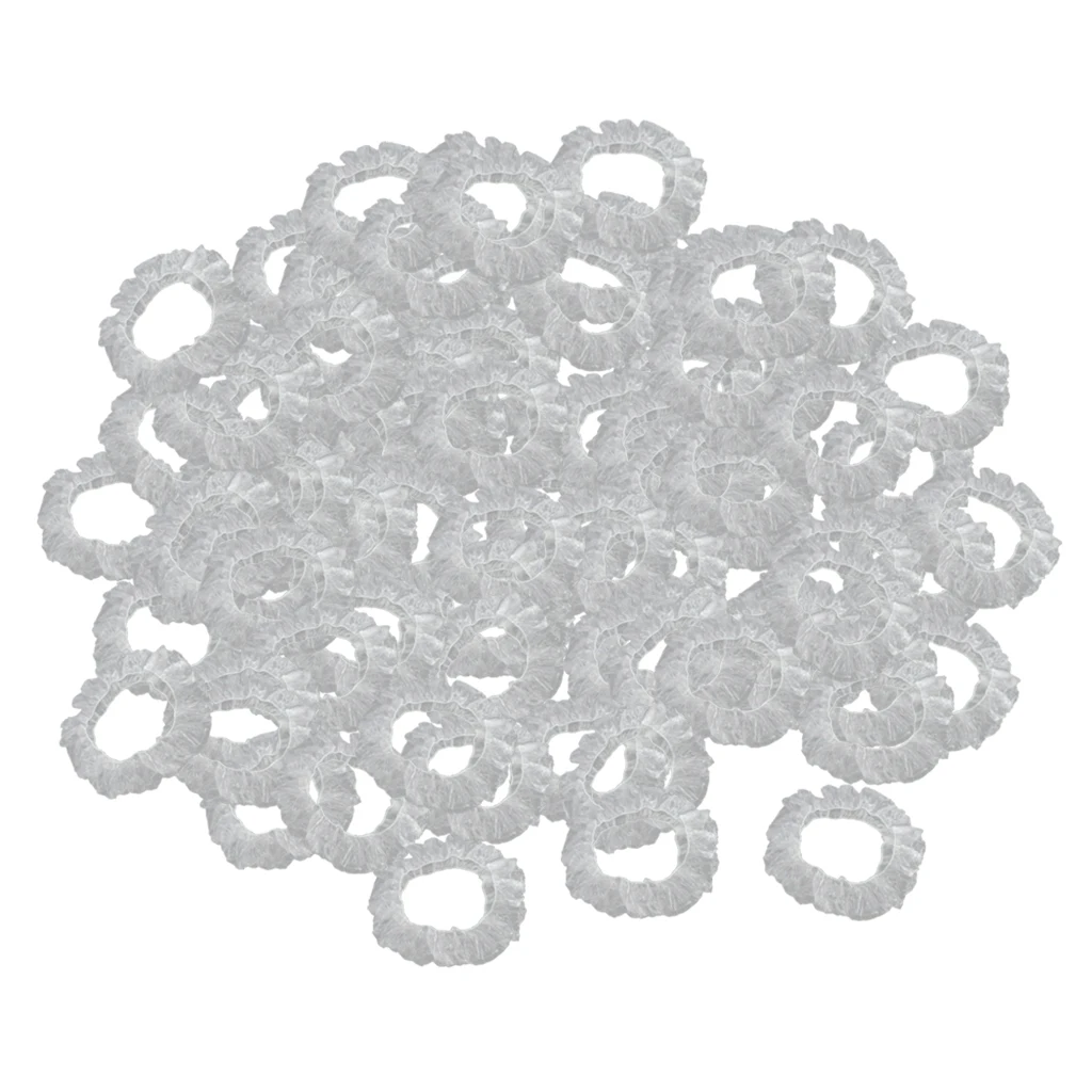 

100Pcs Disposable Steering Wheel Covers White Elastic Wheel Clear Wheel Auto