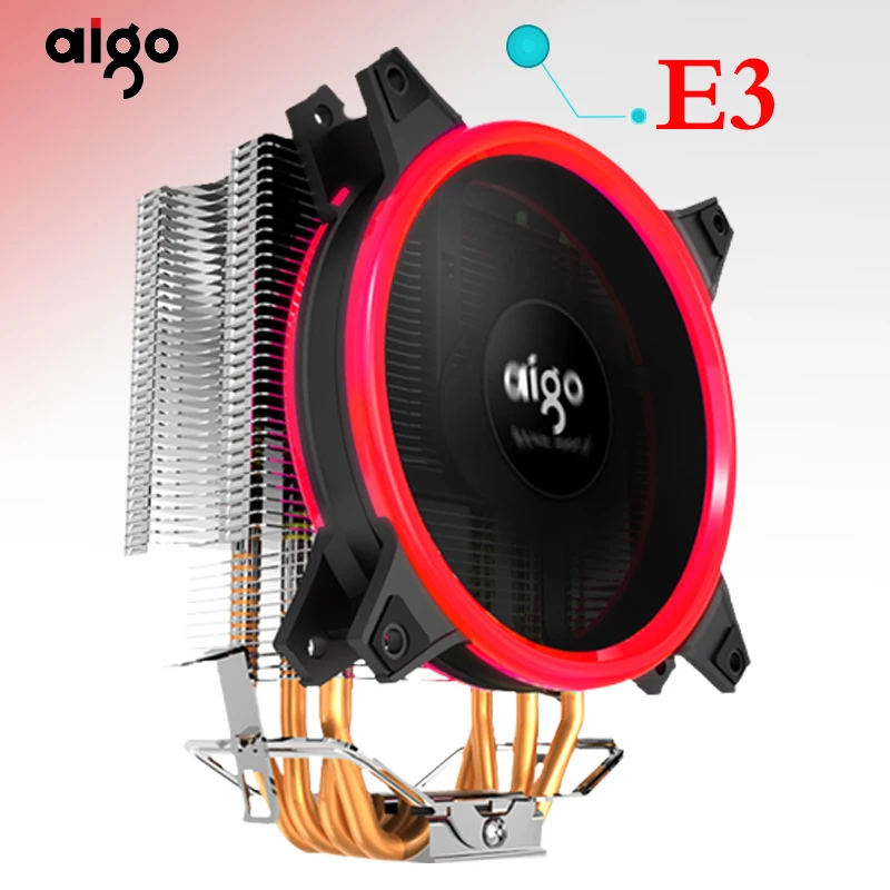 Aigo E3 PC Вентилятор охлаждения процессора кулер 4 тепловые трубки кулер процессора вентилятор Радиатор алюминиевый радиатор кулер процессора LGA775/1155/1156/1366/AM2/AM4