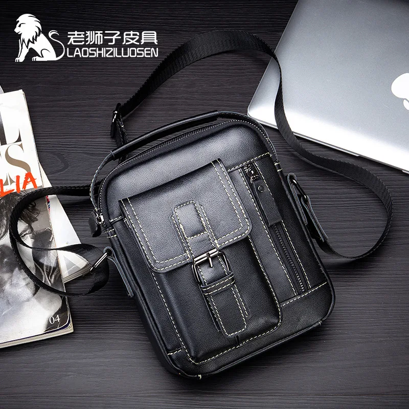 Leather Full-grain Men's Shoulder Small Bag 8-Inch iPad Mini Casual MEN'S |