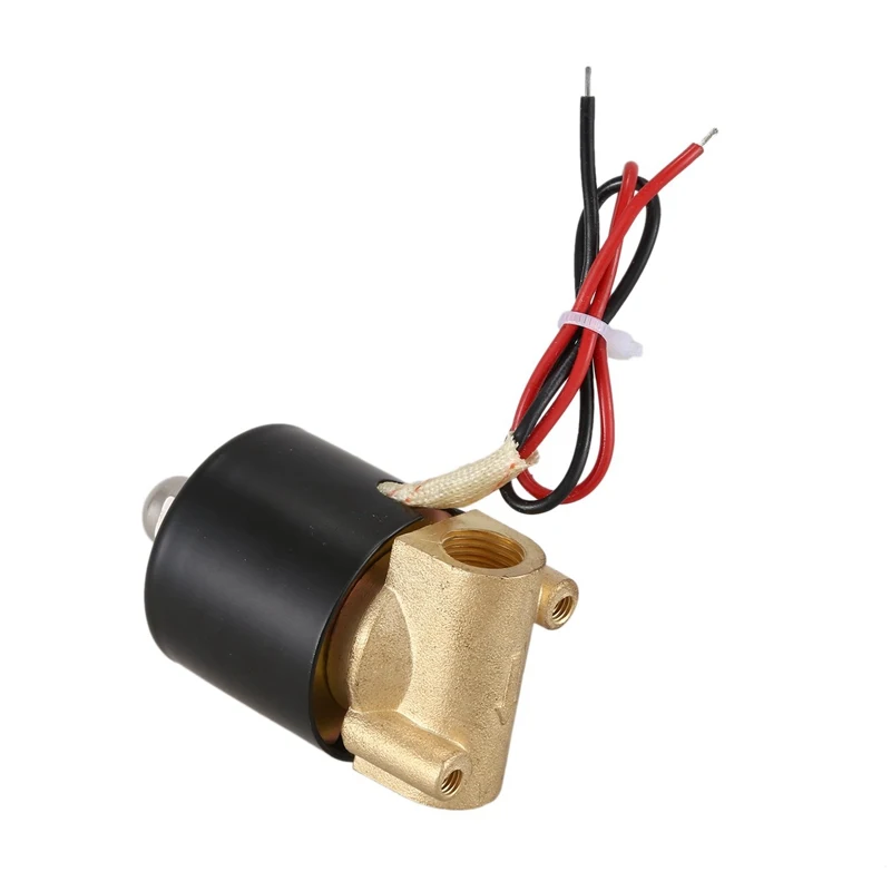 Промо акция! 1/4 &quotDC12V латунь Соленоидный клапан вода газ NC 5 ~ 100C Новый| |