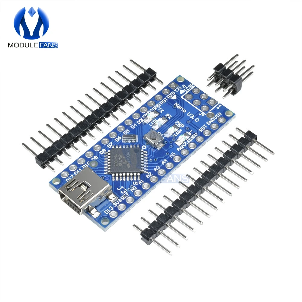 Nano V3.0 3,0 FT232 чип ATmega328 Atmega328p 16M 16MHZ плата для Arduino UNO R3 Mini Usb AU без usb-кабеля I/O