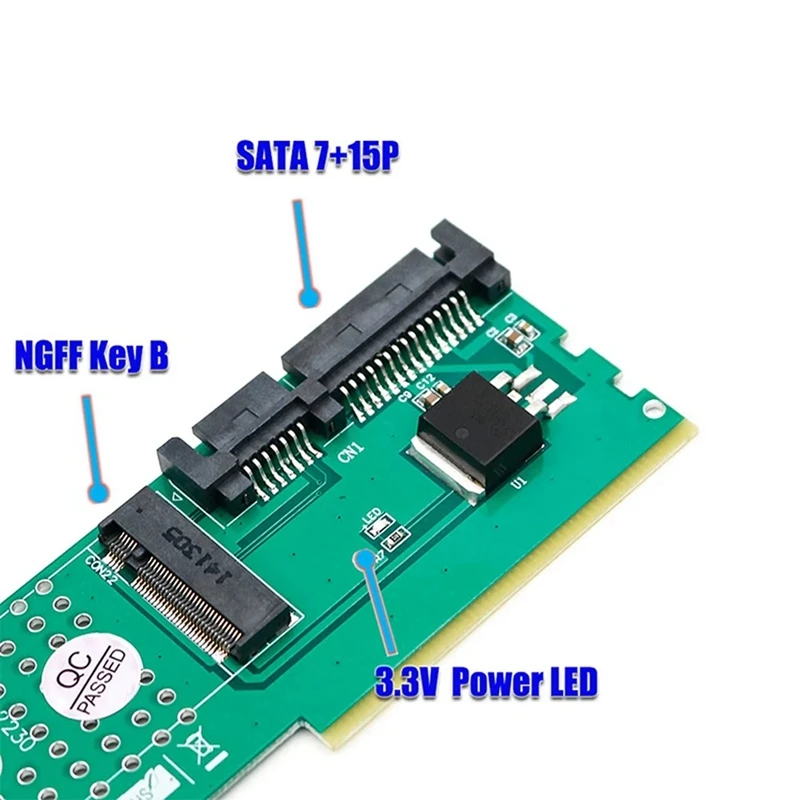 M.2 NGFF B-Key SSD to SATA Adapter DDR Memory Slot Expansion Board Raiser Riser Card Support 2230 2242 2260 2280 M2 | Электроника