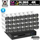 Комплект камеры видеонаблюдения, система безопасности, 32 канала, POE, 4K, NVR, уличный двухсторонний звук, ночная POE IP-камера, комплект системы видеонаблюдения