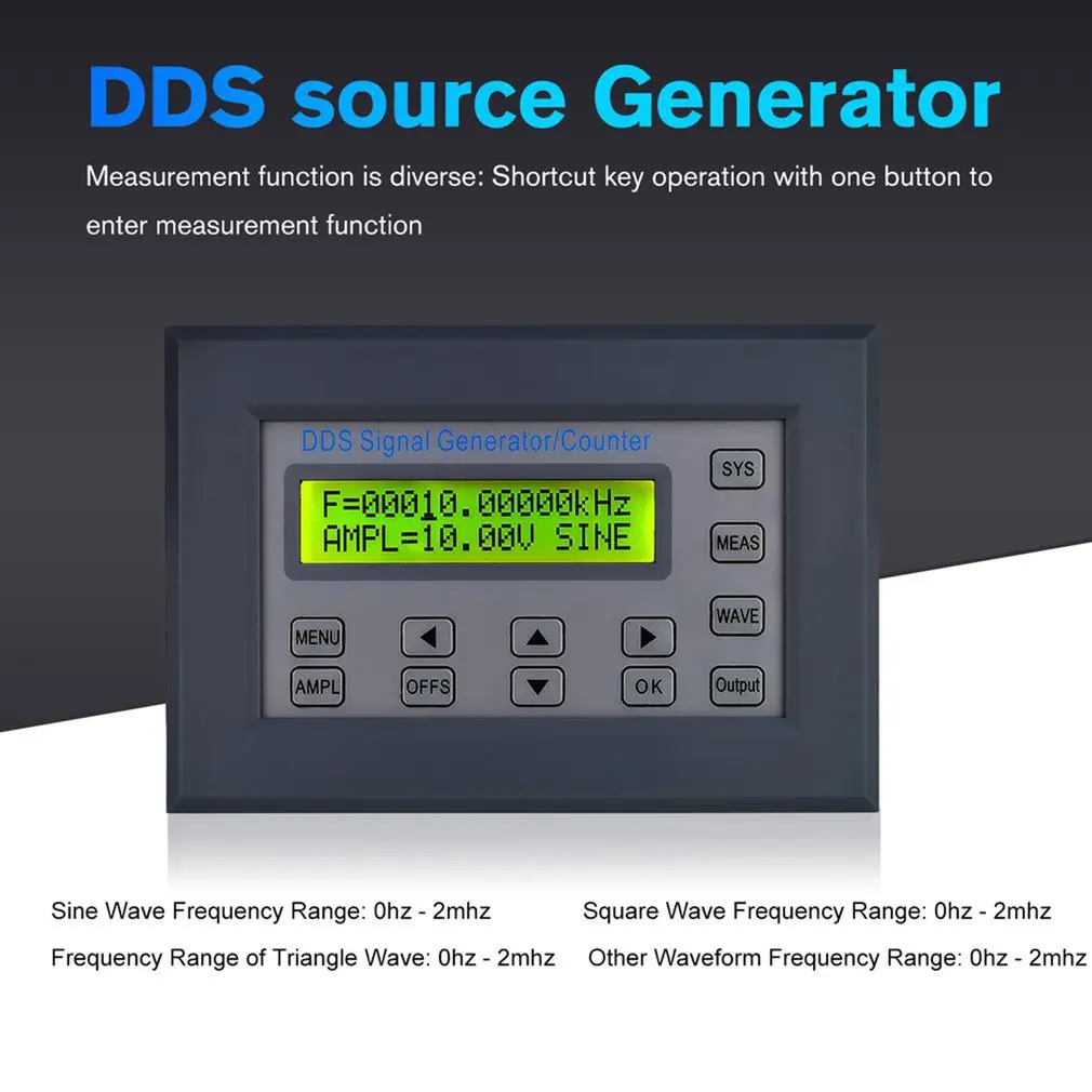 

SGP3015DDS Wave Digital Function Signal Generators 0-15MHz Frequency High Signal Stability Powerful Sweep Function