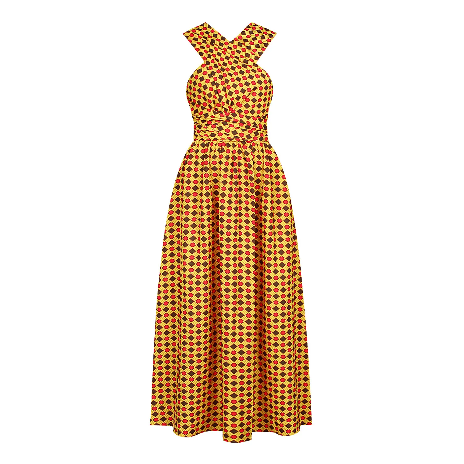 

Fashion 2020 African Dresses for Women Bandage Ankara Robe Africaine Dashiki Print Ladies Clothes Plus Size long dress