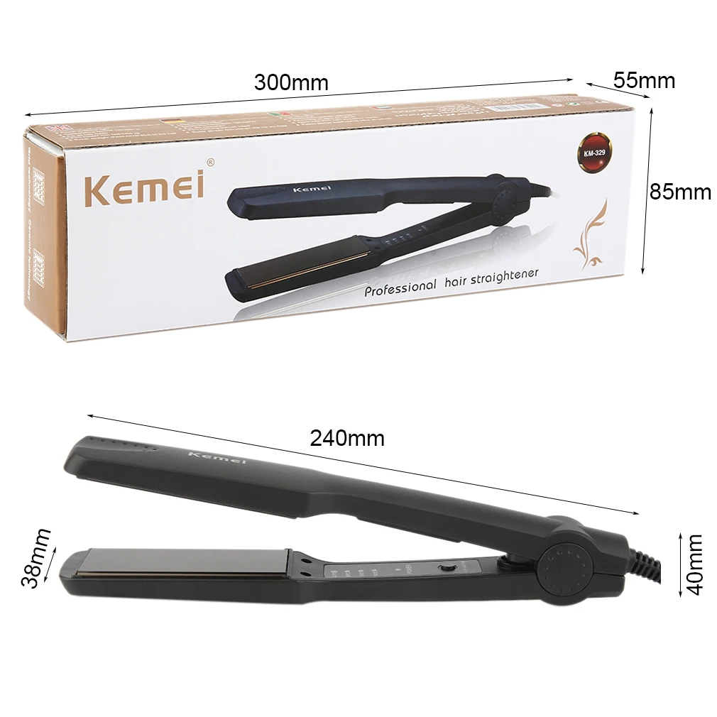 

Kemei KM-329 Professional Hair Straighteners Flat Iron Straightening Hair Styling Tools Beauty Care EU Plug 35W