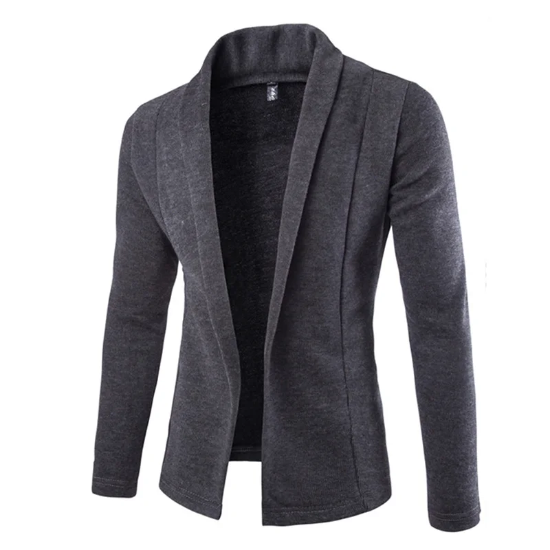 Droppshiping Mens Solid Blazer Cardigan Long Sleeve Casual Slim Fit Sweater Jacket Knit Coat d88