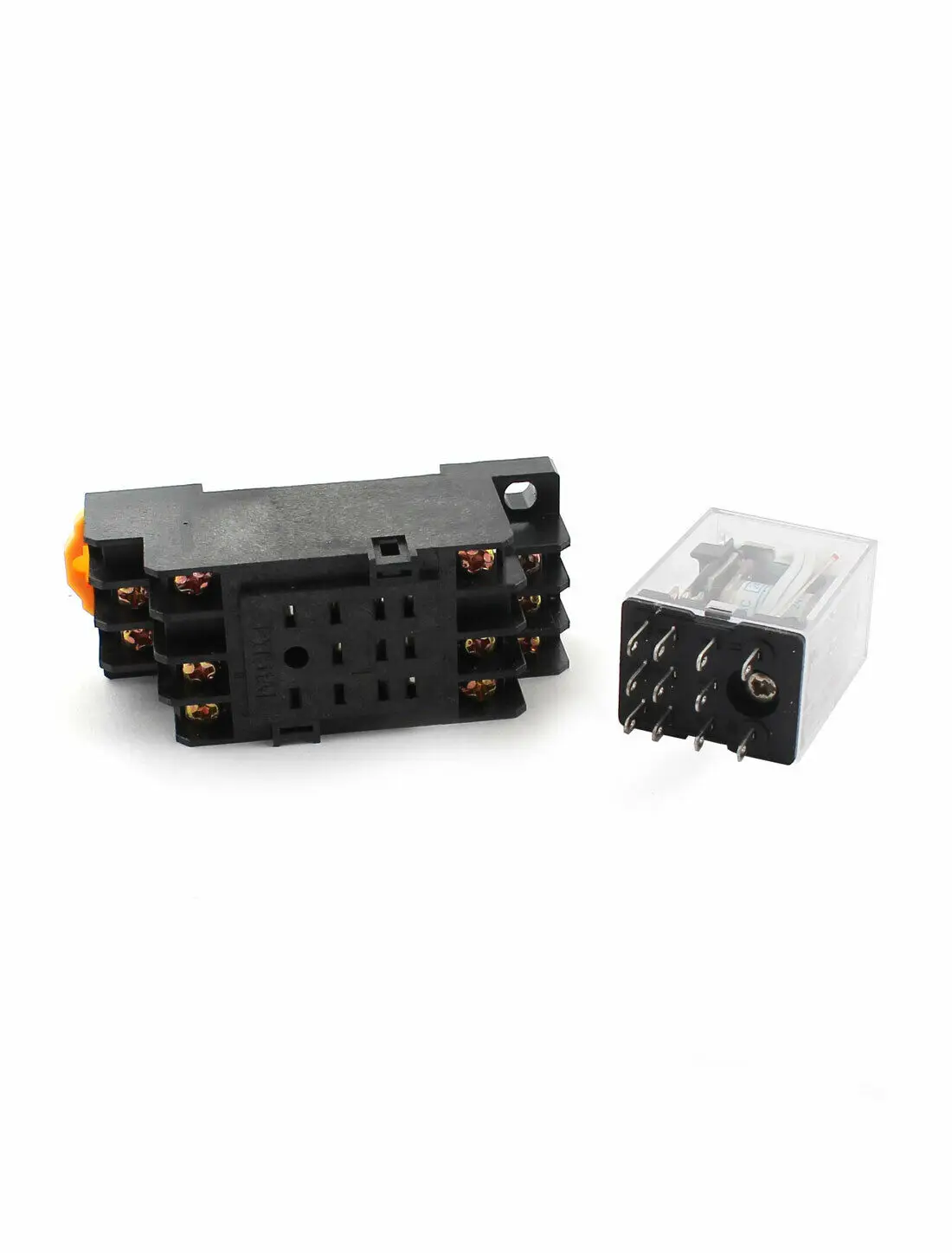 HH53P AC24V катушка 3PDT 11-Pin силовое реле w 35 мм разъем для монтажа на DIN-рейку |