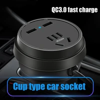 quick charge 150w 12v24v to 110v220v cigarette lighter power supply car inverter adapter with qc 3 0 usb charger fast charging