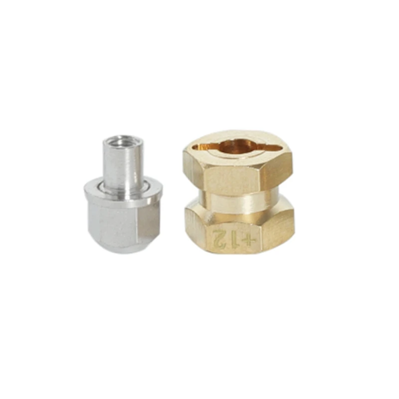 

4Pcs 12mm Hex Wheel Hub Drive Adaptor 17mm with 4PCS 118MM Rocks Tyres Wheel Tires,for 1/10 RC Rock Crawler Axial SCX10