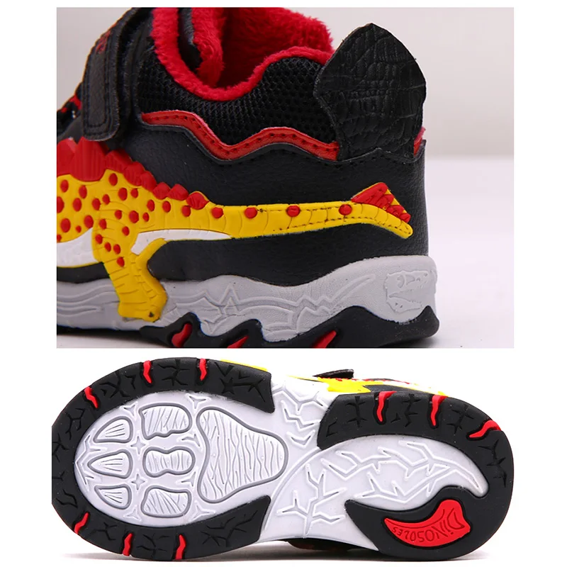 Dinoskulls Зимние непромокаемые сапоги Детские Непромокаемые светильник черного