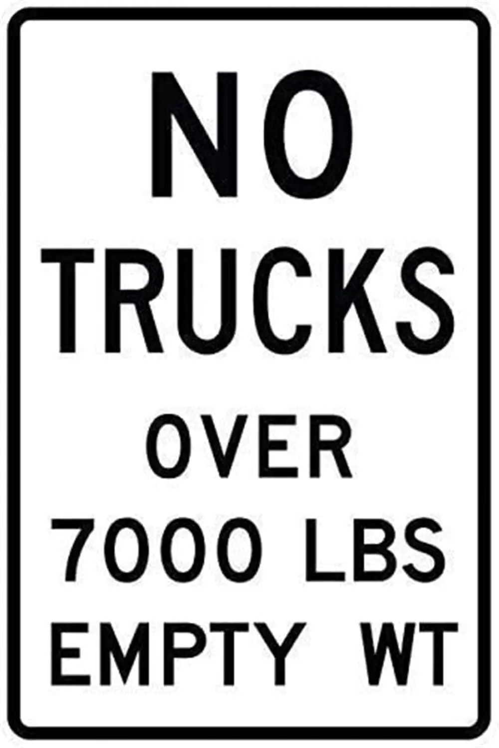 

No Trucks Over Xx Lbs Empty Wt Meta Room Unique Style Metal Tin SignAluminum Vintage Look Metal Plate Poster Plaque for Kitchen