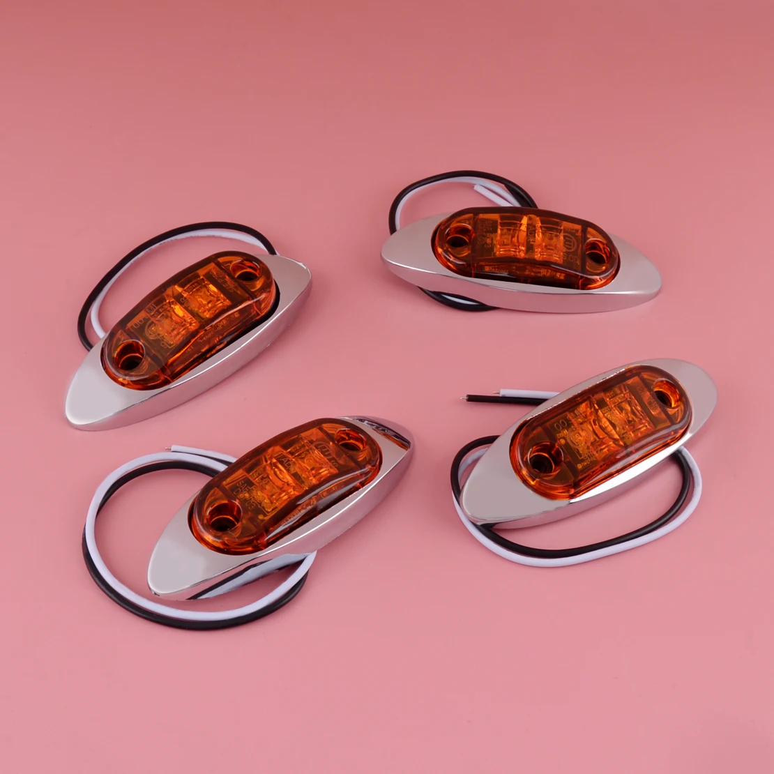 4 шт. 2 5 &quot2 диодный Янтарный боковой габаритный индикатор зазор поверхностного