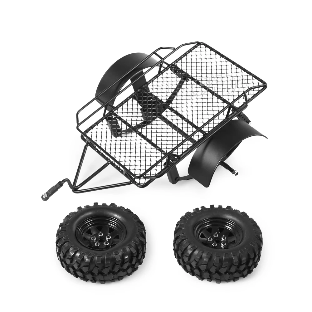 Металлический Сцепной прицеп с креплением на радиоуправлении для 1/10 RC Crawler Traxxas