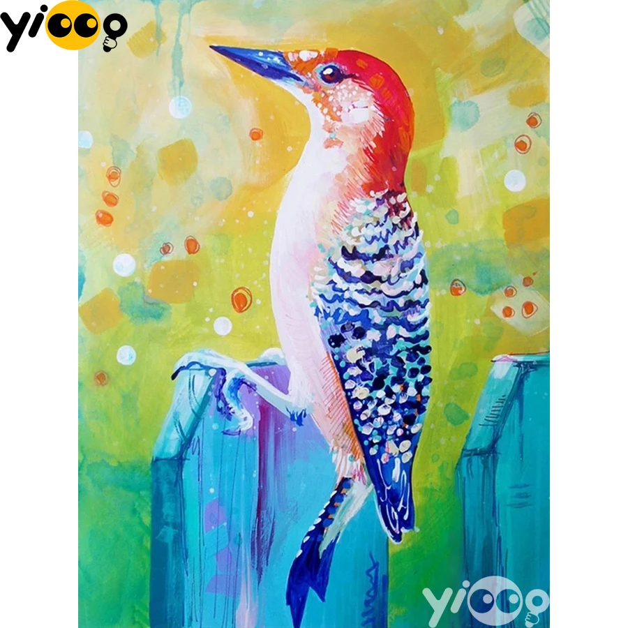 

Full Square/Round Drill Diamond Painting Cross Stitch Embroidery Colorful Bird Rhinestone Mosaic Home Decor Gift AX2502