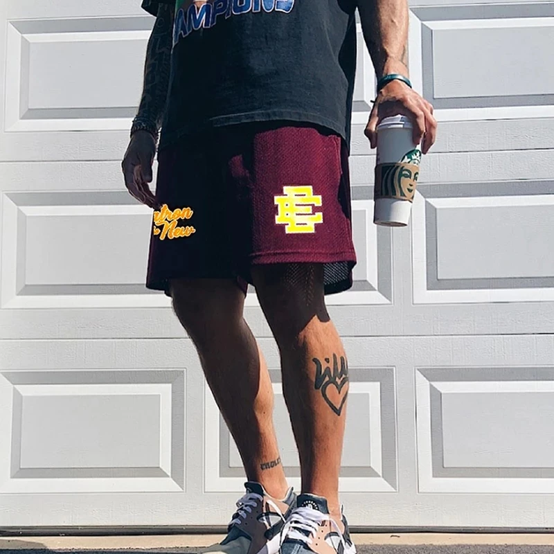 

Шорты Эрик Эмануэль е базовые, Нью-Йорк Сити, 2021, мужские повседневные шорты, спортивные штаны для фитнеса, летние дышащие сетчатые для спорт...