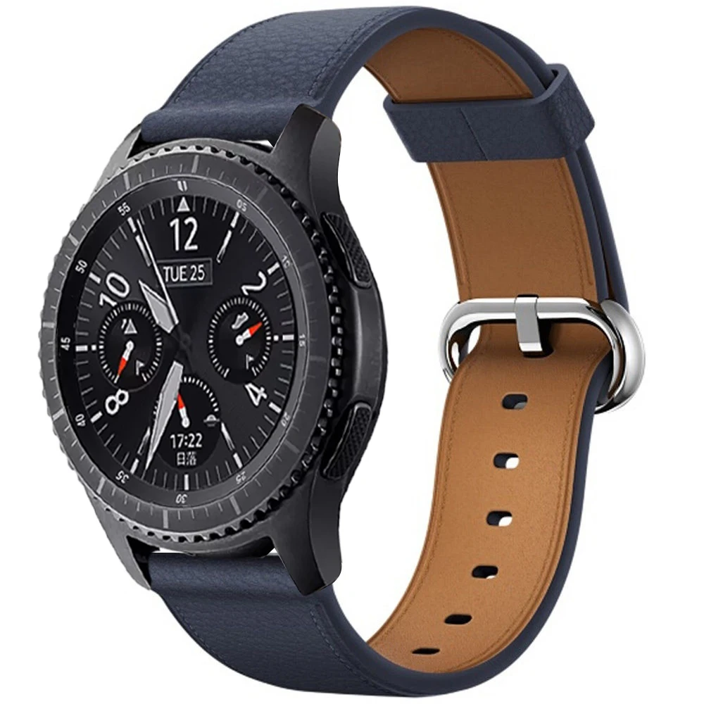 Ремешок для часов для samsung gear S3 ремешок для samsung gear S3 черный коричневый ремешок для gear S3 классический galaxy Watch active 46 мм