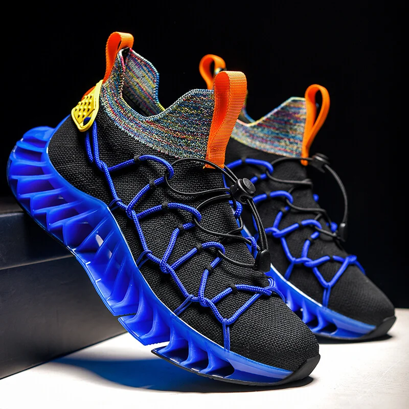 

Hot Style Running Shoes Men Breathable Flying Woven Blade Men Socks Sneakers High Quality Cushioning Sport Zapatillas Hombre