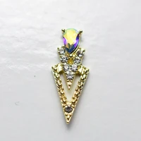 10pcs 9 colors k gold luxury ab diamond triangle 3d nail art decorations rhinestones supplies glitter charms stone 2020 new