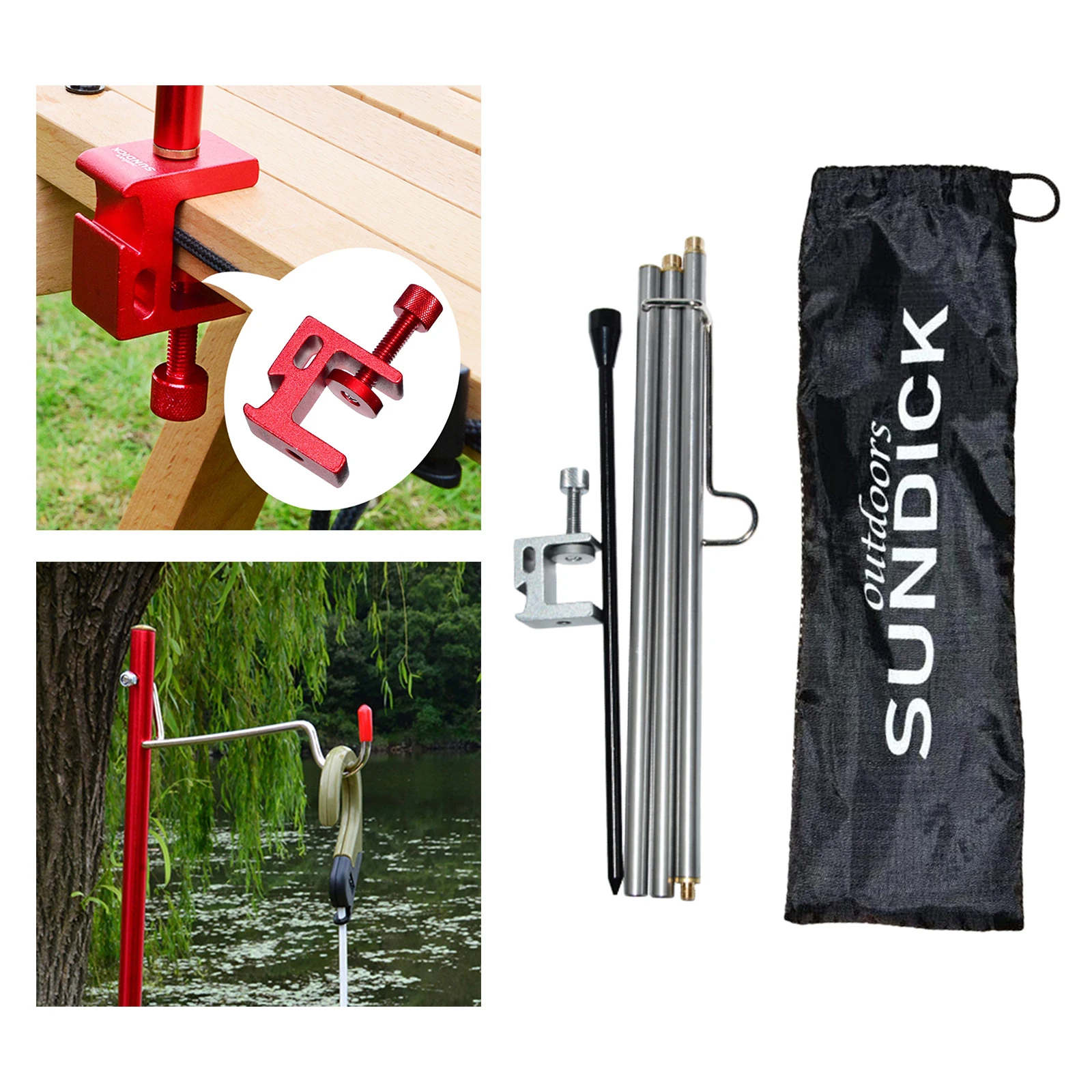

Fixed Support for Folding Garden Pole for Outdoor Use