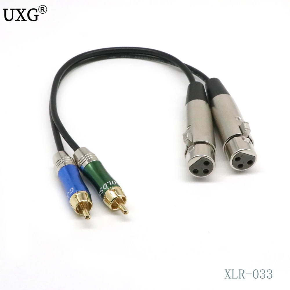 Кабель XLR Мама папа новый сейсмический аудио 3 футовый двойной кабель Двойной RCA