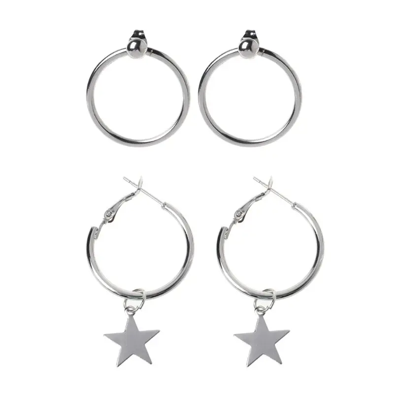 

Korea Jewelry KPOP Hip Hop Punk Titanium Steel Tassel Chain Drop Earring Kit