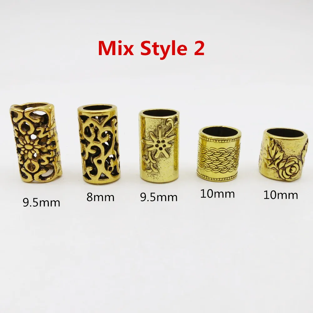 5 шт./упак. серебряные кольца в форме викингов с большим отверстием оплетка для