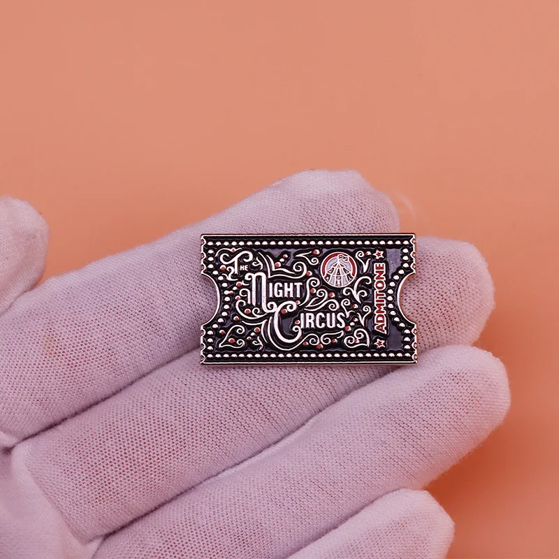 

Night Circus Ticket Enamel Pins Interesting Show Brooch Fashion Metal Lapel Badge Backpack Accessories Jewelry New Year Gifts