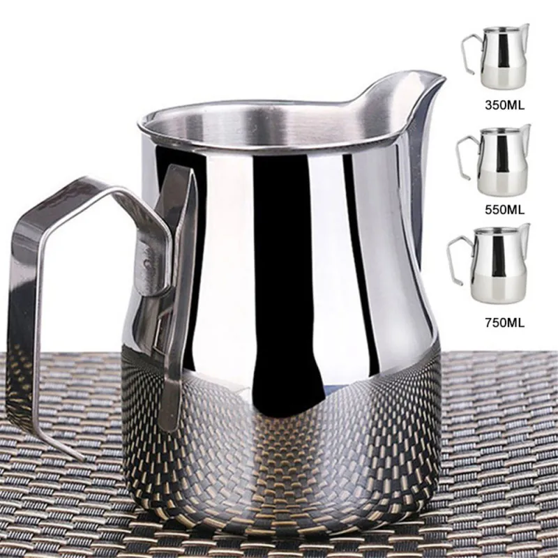 

350/550/750 Ml Stainless Steel Milk Jug Espresso Cups Coffee Foamer Mugs Italian Latte Art Latte Milk Frothing Jug Pitcher Cup