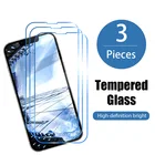 Защитное стекло для iPhone 13 12 11 Pro Max, 3 шт., Защита экрана для iPhone 13 12 Mini XS SE X XR 2020 8 7 6 6S Plus 5, звеньевое стекло