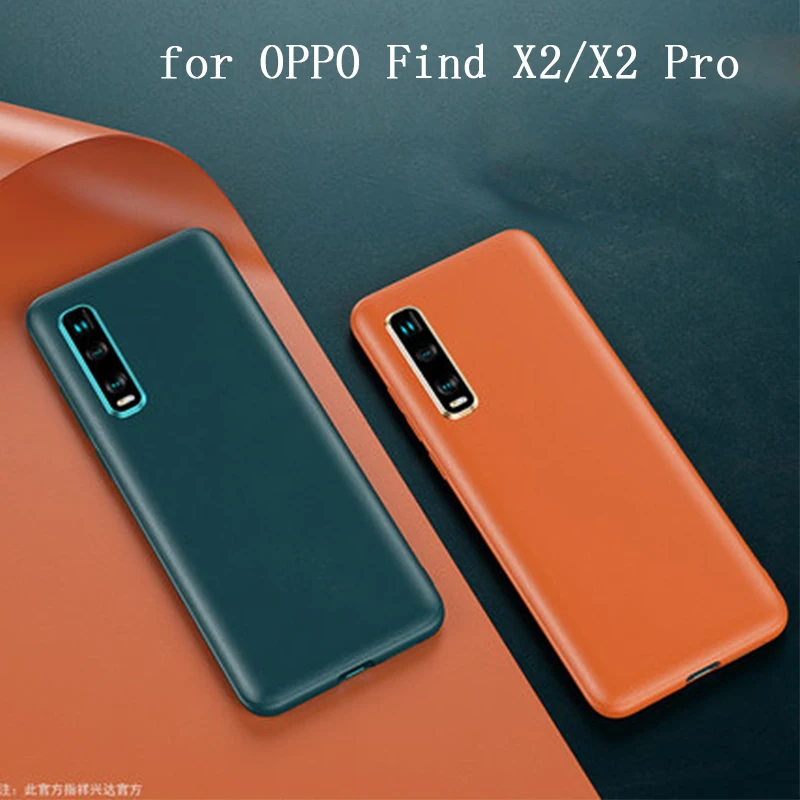 Фото Оригинальный чехол для телефона из искусственной кожи OPPO Find X2 ультратонкий