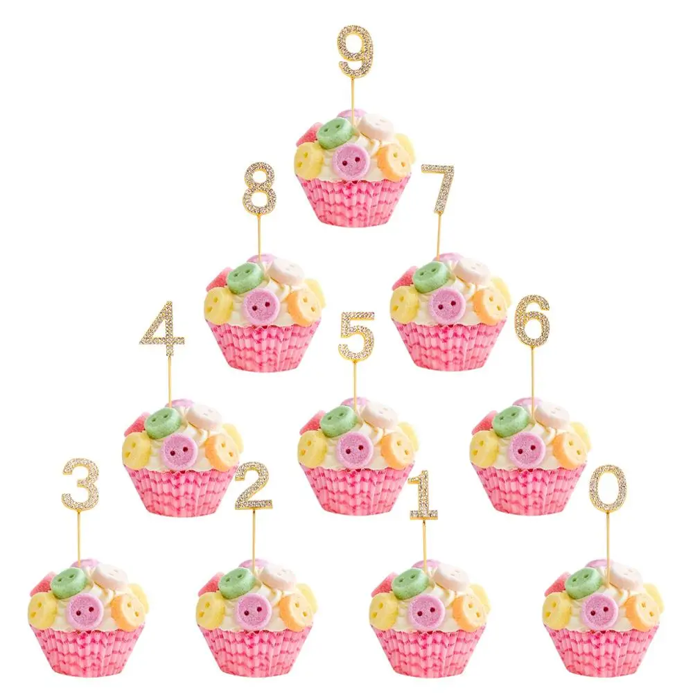 QIFU десертный декор для торта с золотыми цифрами 1 шт. аксессуары детского на день