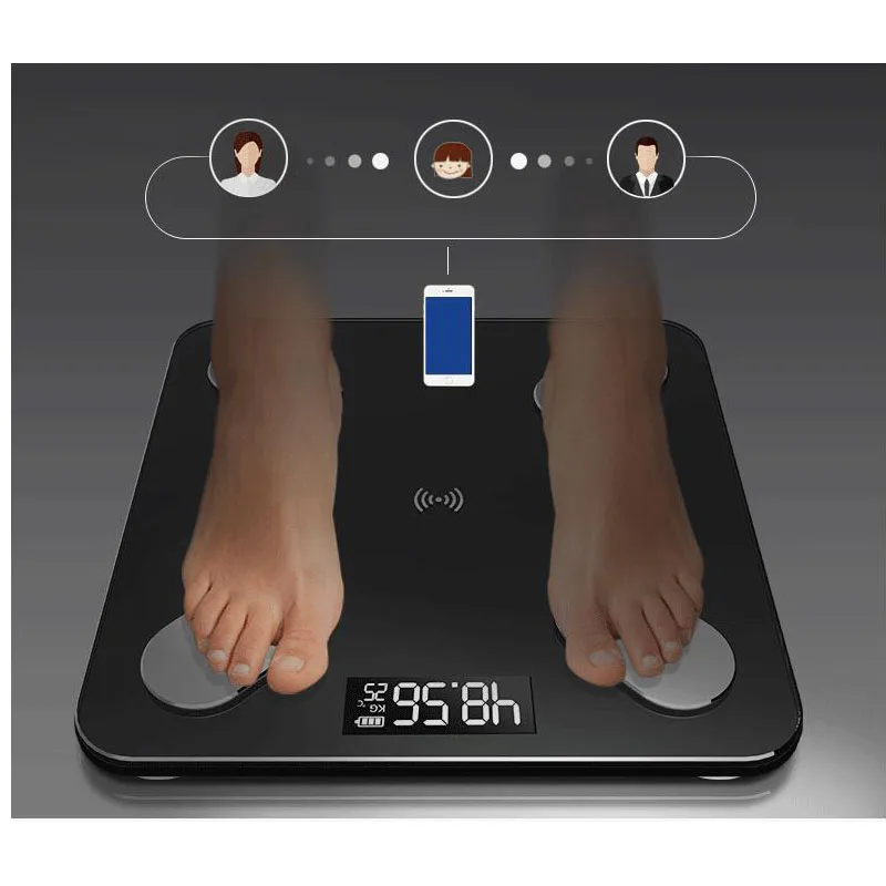 Бытовые весы для жировых отложений интеллектуальный электронный светодиодный