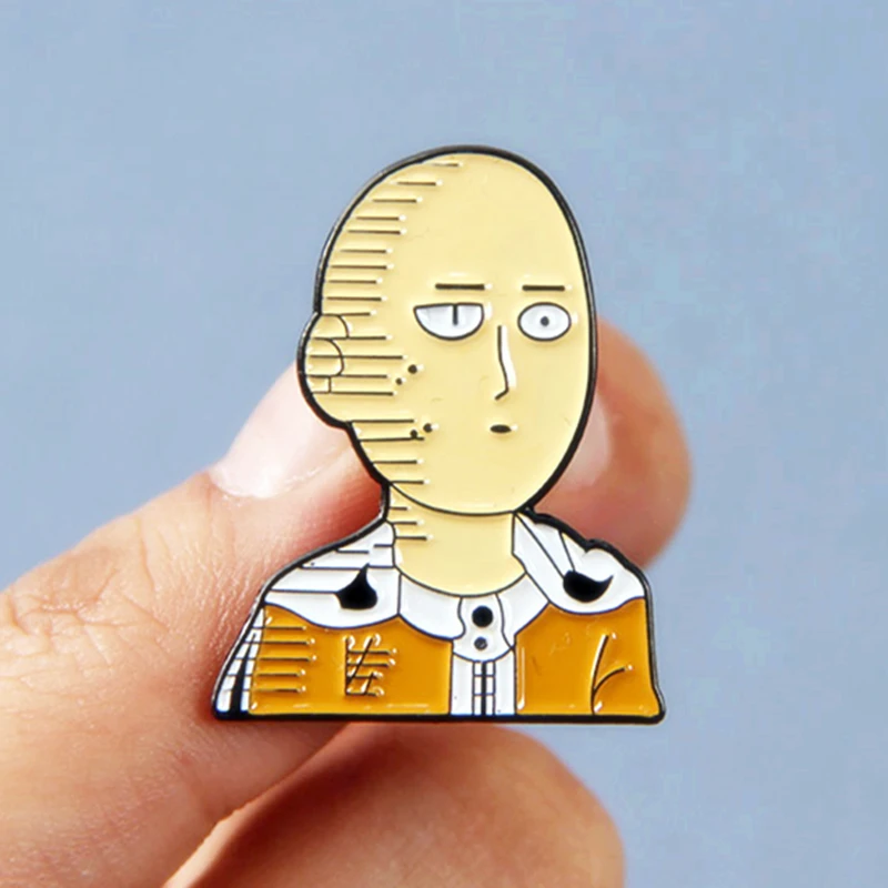 Классическая Брошь saiтама ONE PUNCH MAN Genos эмалированные металлические значки броши