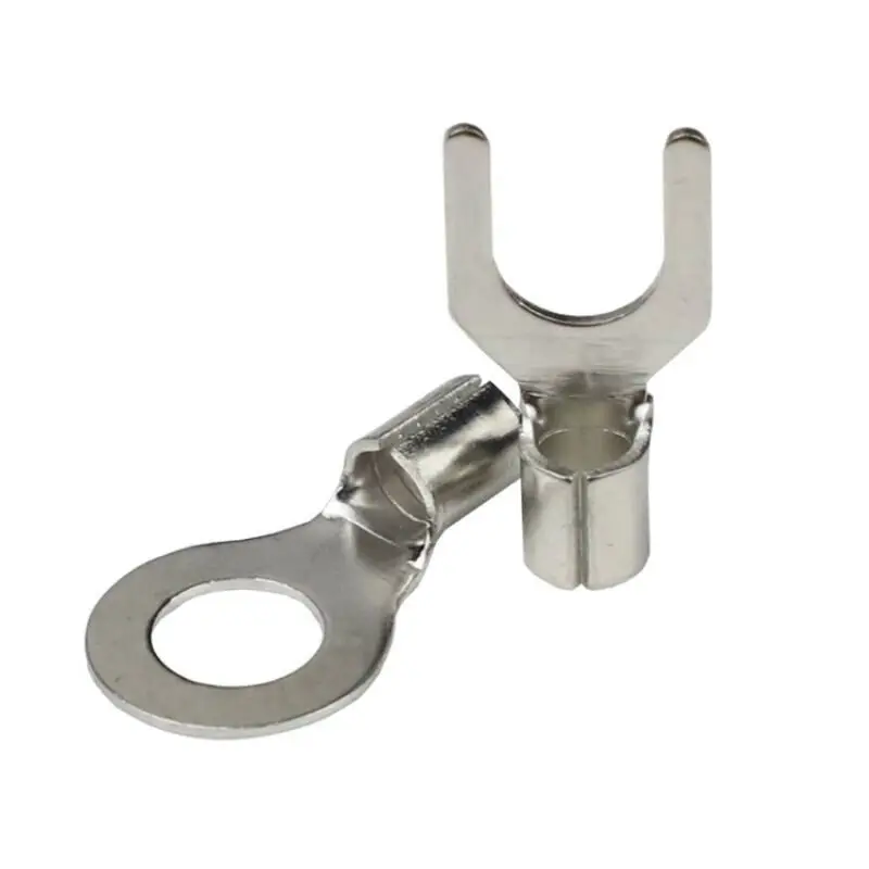 

320Pcs/box Metal Terminals Non-Insulated Ring Fork U-type Brass Terminals Kit
